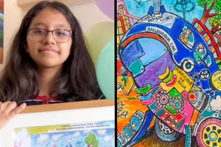 Estudiante peruana ganó concurso mundial de dibujo.