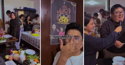 Jvenes peruanos recrean 'El Gran Chef: Famosos'.