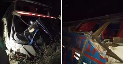 Un fallecido y 18 heridos deja trgico accidente de bus.