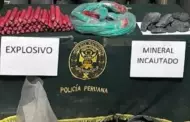 La Libertad: Polica Nacional detuvo a sujetos que hurtaban mineral con ayuda de explosivos