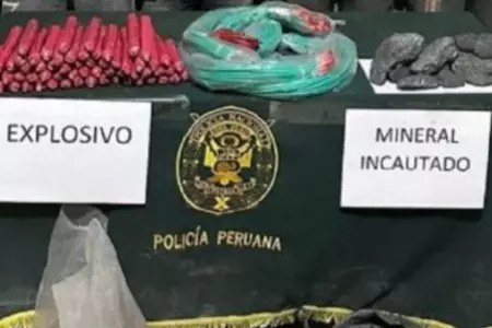 La Libertad: Polica detuvo a sujetos que hurtaban mineral con ayuda de explosiv
