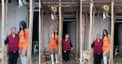 Influencer peruana reconstruye la casa de su abuela.