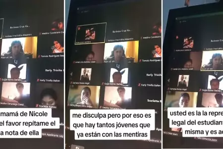 Madre interrumpe clase para conocer nota de su hija.