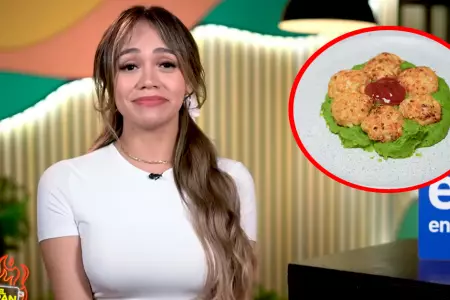 Mayra Goi sobre su plato de florcita en 'El Gran Chef Famosos'.