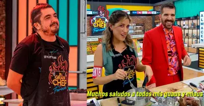 Ftima Aguilar a perros y gatos como Mauricio Mesones en 'El Gran Chef Famosos'.