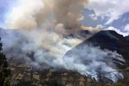 Liquidan incendio forestal en Cusco.