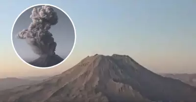Volcn Ubinas realiz nueva erupcin en Moquegua.