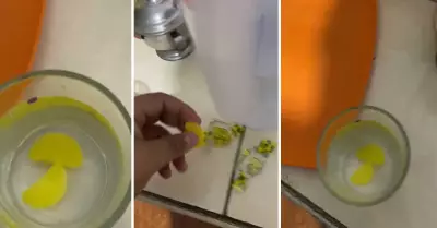 Joven utiliza caramelo de limn para hacer limonada.