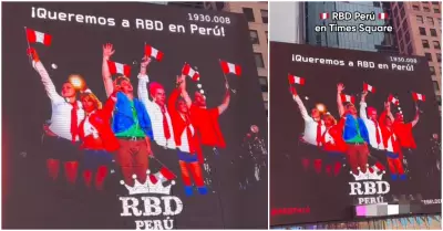 Campaa en Times Square para concierto de RBD en Per
