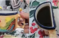"Lo que el cliente pida": Mujer solicita media taza de caf y se sorprende al recibirlo en un inusual envase