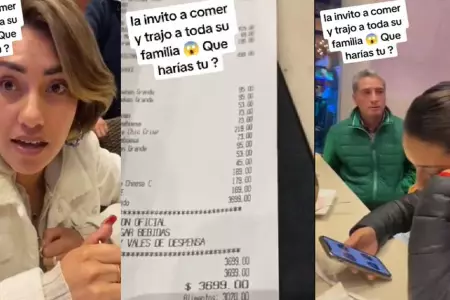 Mujer invita a su familia a cita y pide que su pareja pague todo.