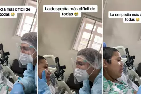 Joven venezolana se despide de su novio antes de morir.