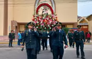 ncash: PNP realiz procesin de Santa Rosa de Lima en la Plaza de Armas de Chimbote