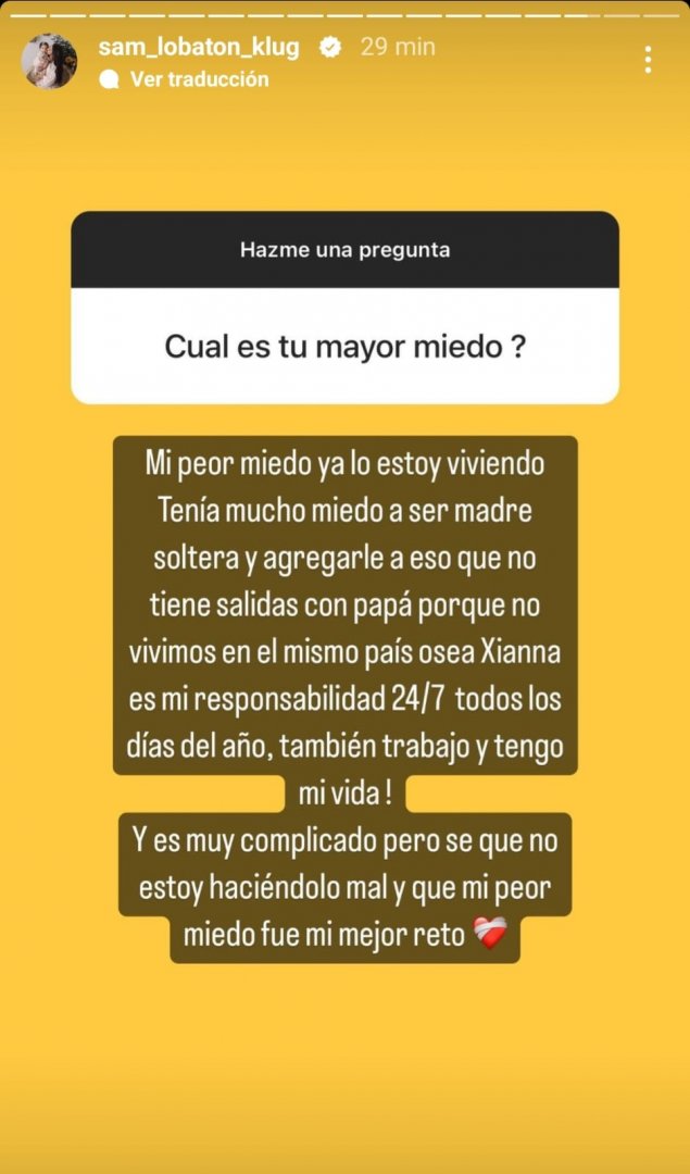 Samahara dice que ser madre soltera es complicado