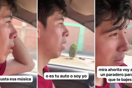 Joven se rebela y le pide a su novia que se baje de su auto.