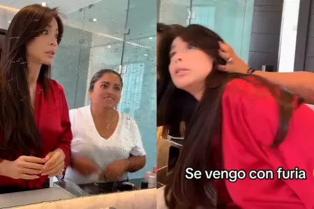 Sheyla Rojas publica TikTok junto a su trabajadora del hogar.