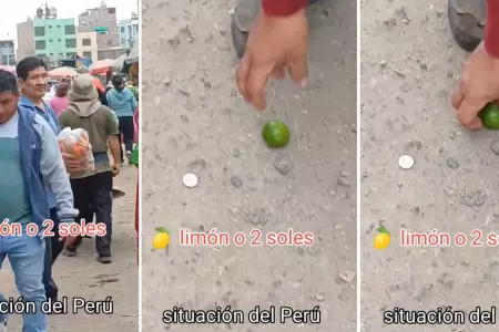 Hombre sorprende al recoger limn antes que una moneda de S/ 2.