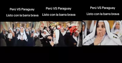 Monjitas piden al Seor de los Milagros que Per gane a Paraguay.