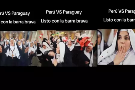 Monjitas piden al Seor de los Milagros que Per gane a Paraguay.