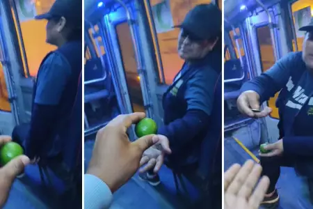 Joven sorprende al pagar su pasaje del micro con limones.