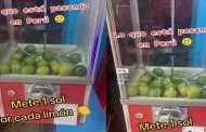 "Que la suerte te acompae": Emprendedor coloca limones en maquinita para dulces