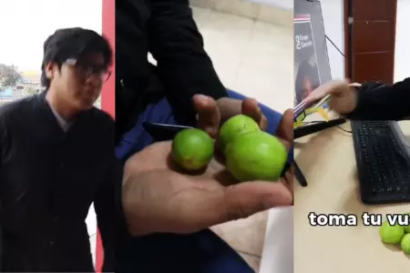 Joven paga academia con limones y le dan vuelto.