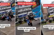 "Momentos inolvidables": Cobrador pide perdn de rodillas a polica de trnsito