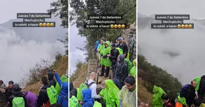 Turistas viven mala experiencia en Machu Picchu por neblina.
