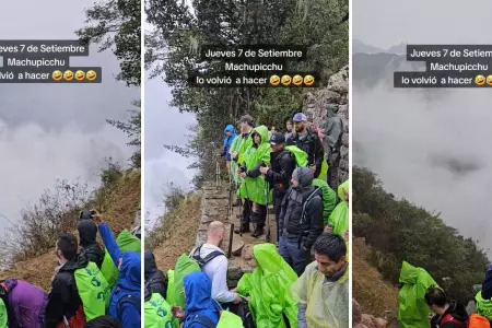 Turistas viven mala experiencia en Machu Picchu por neblina.