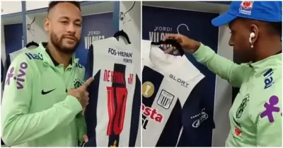 Alianza Lima regala sus camisetas a jugadores Brasil