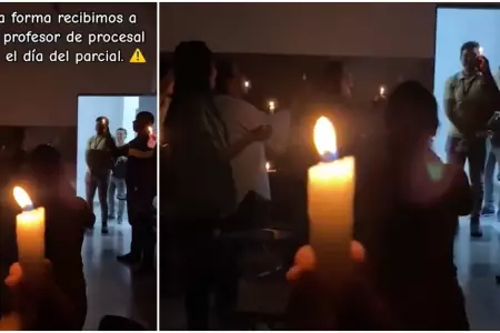 Alumnos sorprenden a su profesor con ritual para conseguir aprobacin