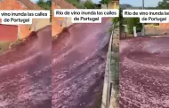 Inslito! Dos millones de litros de vino inundan calles de un pueblo en Portugal