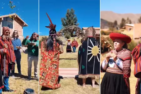 Pareja de chilenos se casan al estilo inca en Cusco.