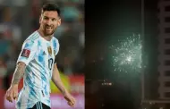 (VIDEO) No dejaron dormir a Messi: Hinchas de Bolivia tiran fuegos artificiales cerca al hotel de Argentina