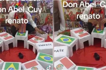 Prediccin del cuy Renato sobre el Per vs Brasil