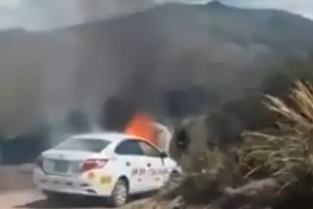 Delincuentes escaparon de morir quemados vivos por pobladores de Huancayo.