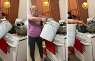 "Trmino vivo": Mujer intenta cocinar cangrejo por primera vez y resultado sale mal