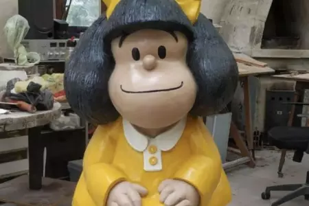 Instalarn escultura de Mafalda en Barranco.