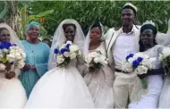 Hombre contrae matrimonio con siete mujeres en una maratnica ceremonia de 24 horas