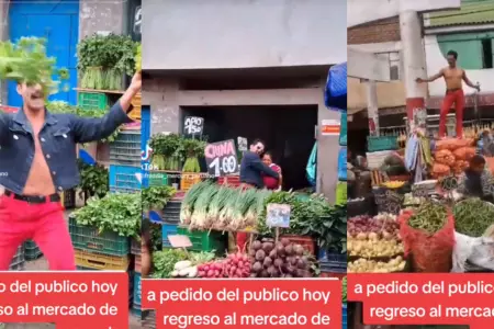 Freddie Mercury peruano vende verduras en el mercado Caquet.