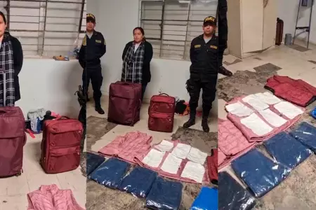 Mujer con droga en el aeropuerto Martnez de Pinillos de Trujillo