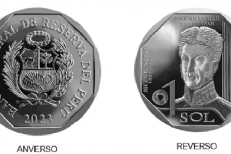 BCR emite emite moneda de S/ 1 con imagen de Jos de la Mar y Cortzar