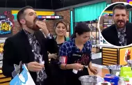 (VIDEO) ¡Fail total! Así quedó José Peláez luego de jugar con tinta comestible en 'El Gran Chef Famosos'