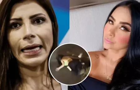 Milena Z�rate se burla de Pilar Gasca tras vergonzosa ca�da en local miraflorino