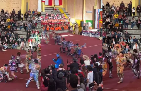 Joven sorprendi� bailando caporales en sillas de ruedas al p�blico chileno.