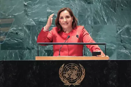 Dina Boluarte ante la ONU.