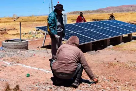 Instalan pozos en Puno para combatir déficit hídrico.