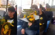 (Video) ¡Inundados de flores amarillas! Bus en Tacna se encuentra repleto de pasajeros que llevan flores amarillas para sus parejas