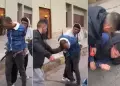 (VIDEO) Atrapados! Jvenes encuentran a ladrones que robaron una moto y los golpean en Pueblo Libre