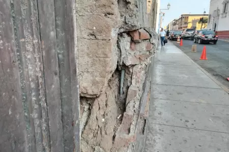 Casona en centro cvico de Trujillo podra caer en cualquier momento